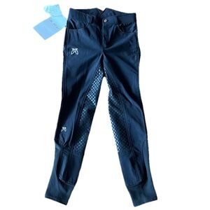 House Of Montar Black Riding Pants with Grip Details